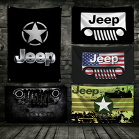 3x5 Ft Off-road J-Jeeps car Flag Polyester Digital Printing Banner for Garage Wall Art Out Door Decoration With Brass Grommets