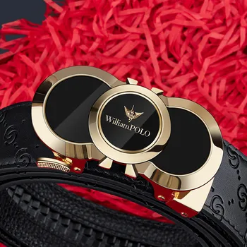 חגורת עור לגברים, חגורה גבוהה אופנתית, אבזם אוטומטי, מזדמן וחגורה אישית