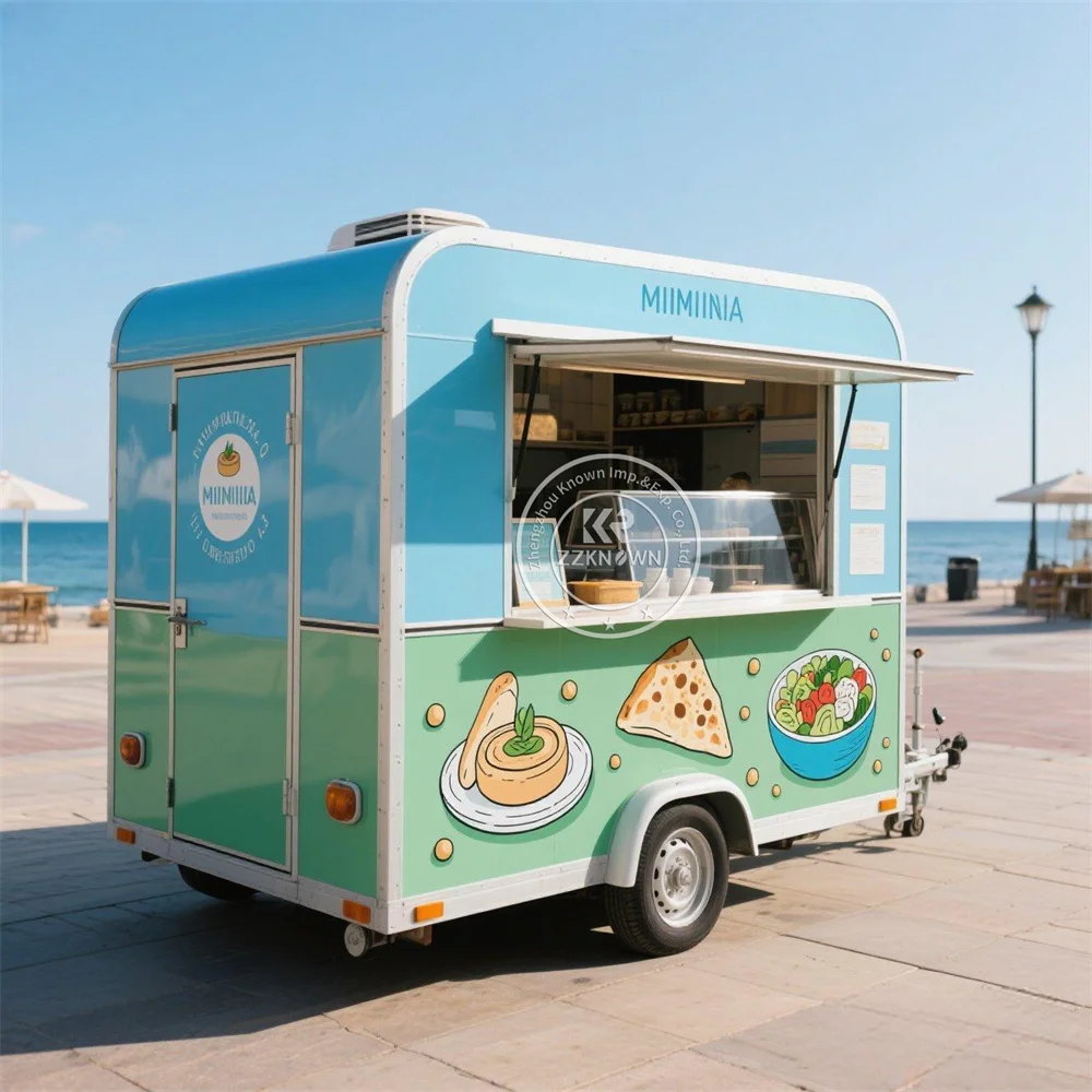 

Concession Mobile Hot Dog Cart Fast Food Trailer Fully Equipped Street Pizza Ice Cream Kiosk Custom Mobile Food Truck For Sale
