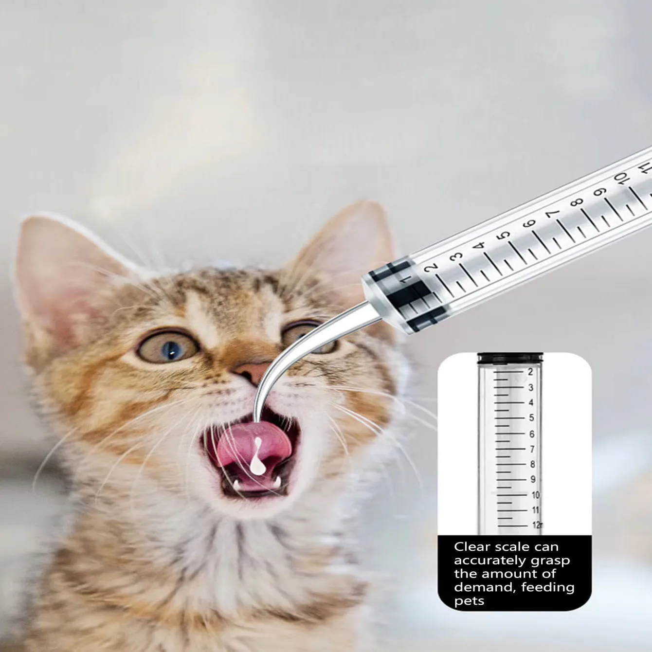 12ml Elbow Syringe Needle Free Plastic Pet Feeding Breastfeeding Animal Medicine Feeder Pet Supplies