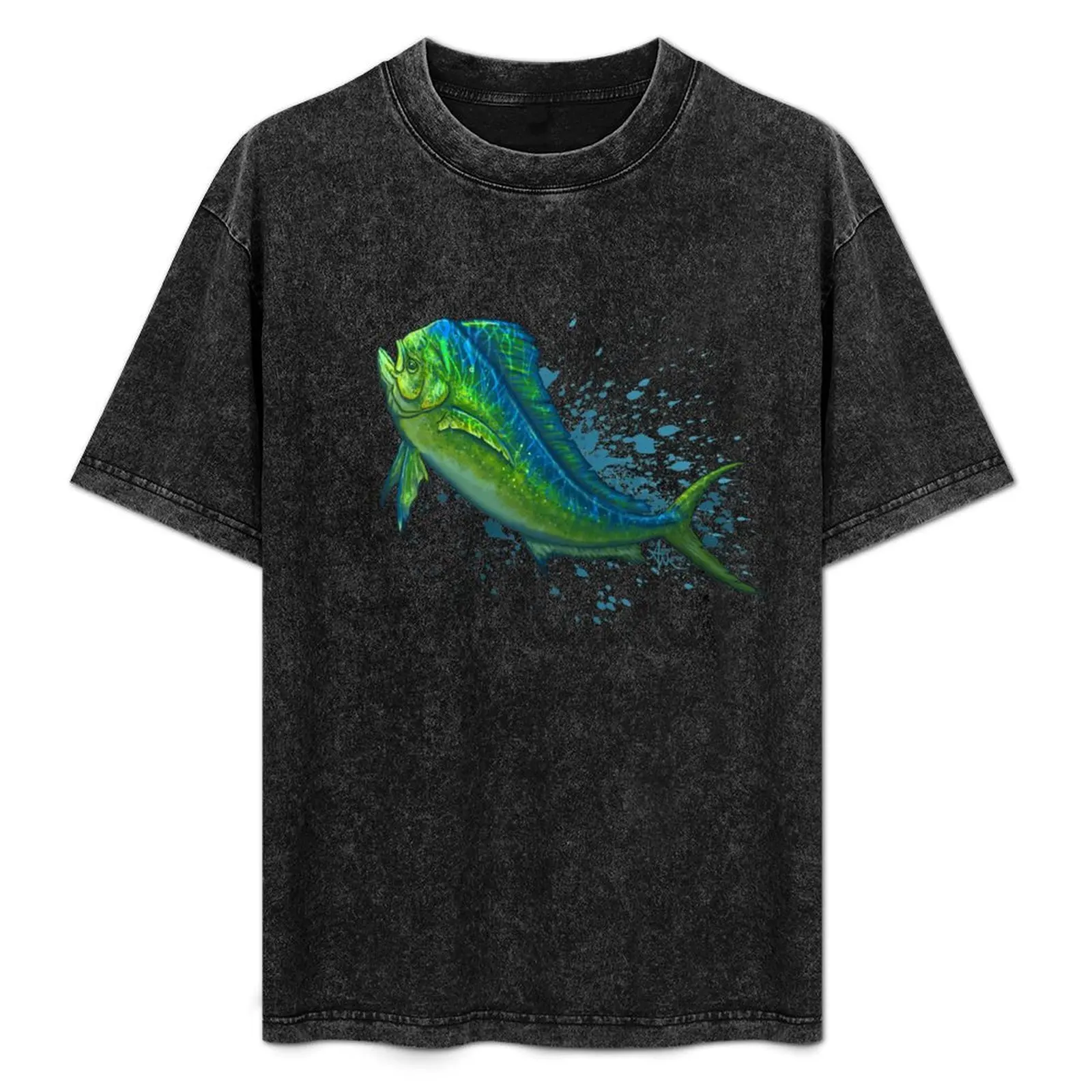 

El Dorado by Amber Marine ~ mahi mahi / dolphin fish art,  2015 T-Shirt Urban Style Casual Short Sleeve Top