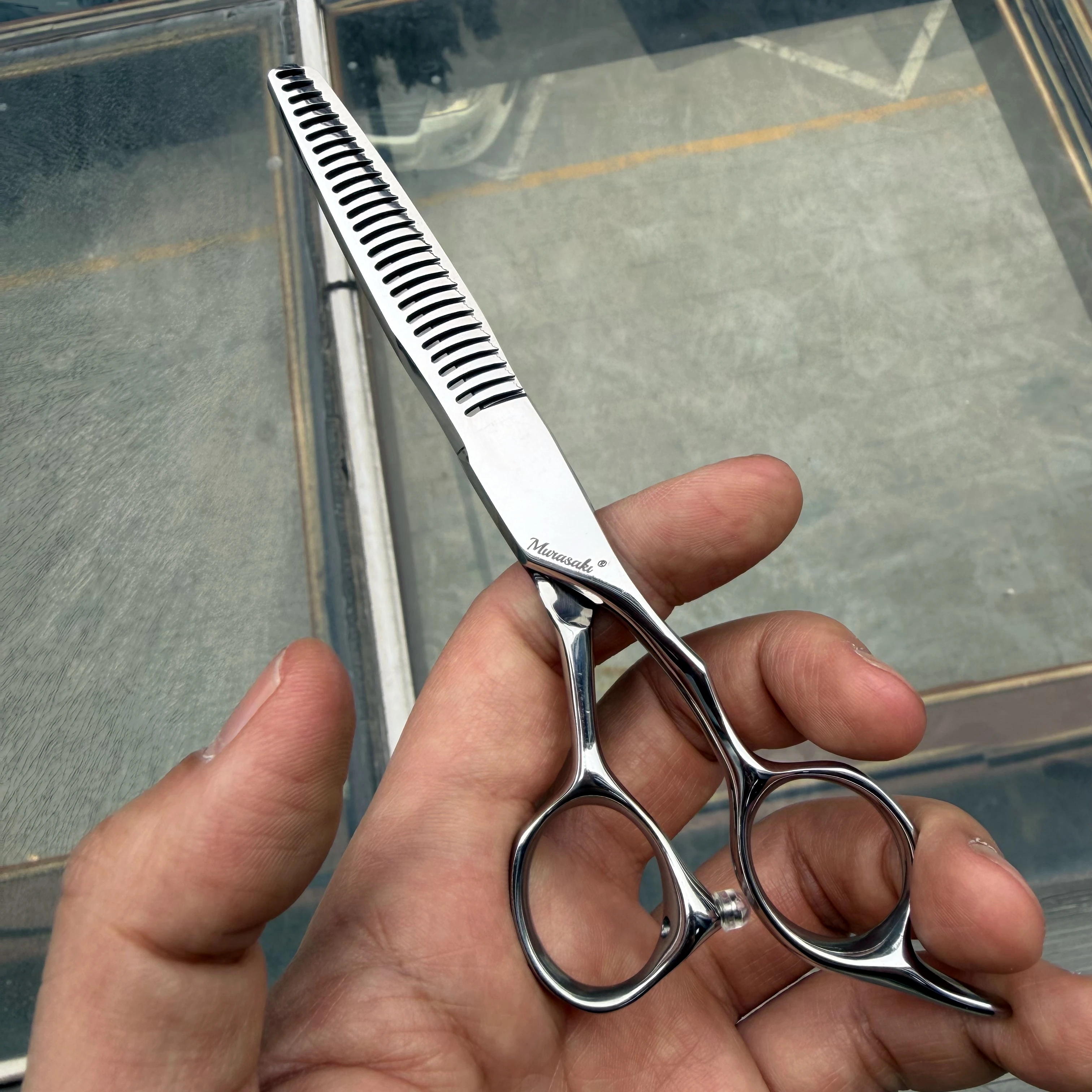 

6.0 inch Professional hair thinning shears，VG10 steel texture scissors for comfortable handle，Salon High quality cutting tools