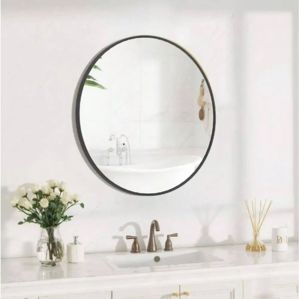 

Стенка в круглой рамке для раковины, прихожей, гостиной, туалетного столика в ванной комнате