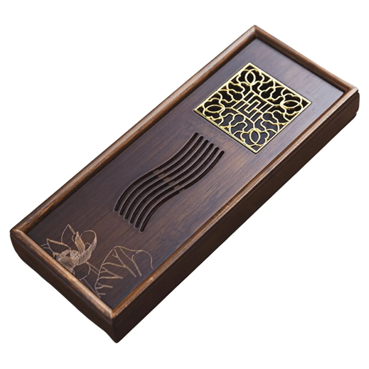 Bamboo Antique Tea Tray Vintage Rattan Indoor Chinese Tea Tray Supplies Decorative Solid Wood bandejas de madera Tea Supplies 5