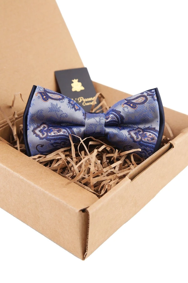 Grau Paisley Muster Bowtie P1653