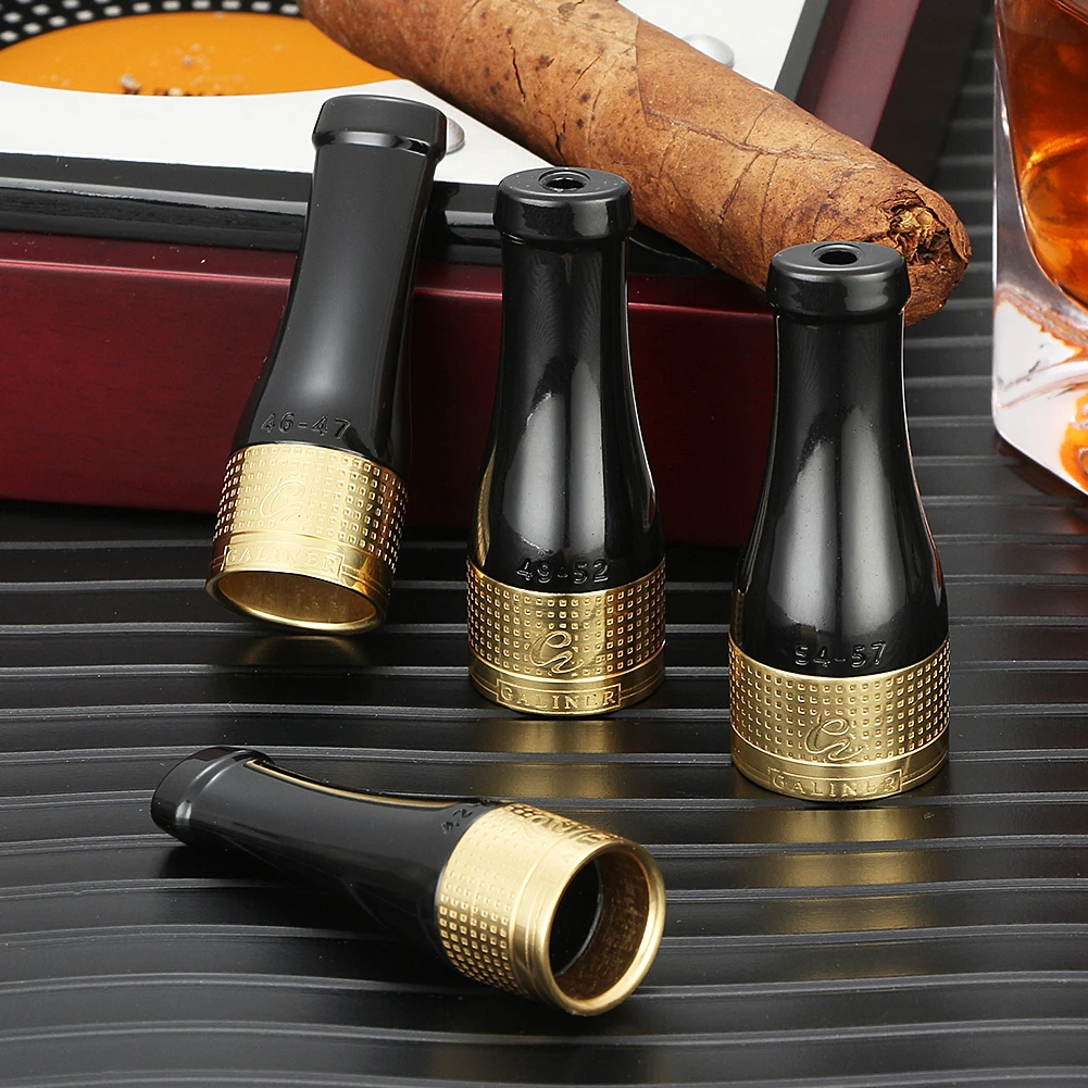 

GALINER Luxury Portable Set Cigar Pipe Holder Gadgets Cigar Tube Mouthpiece For Charuto Short Cigar Holder With Gift Box