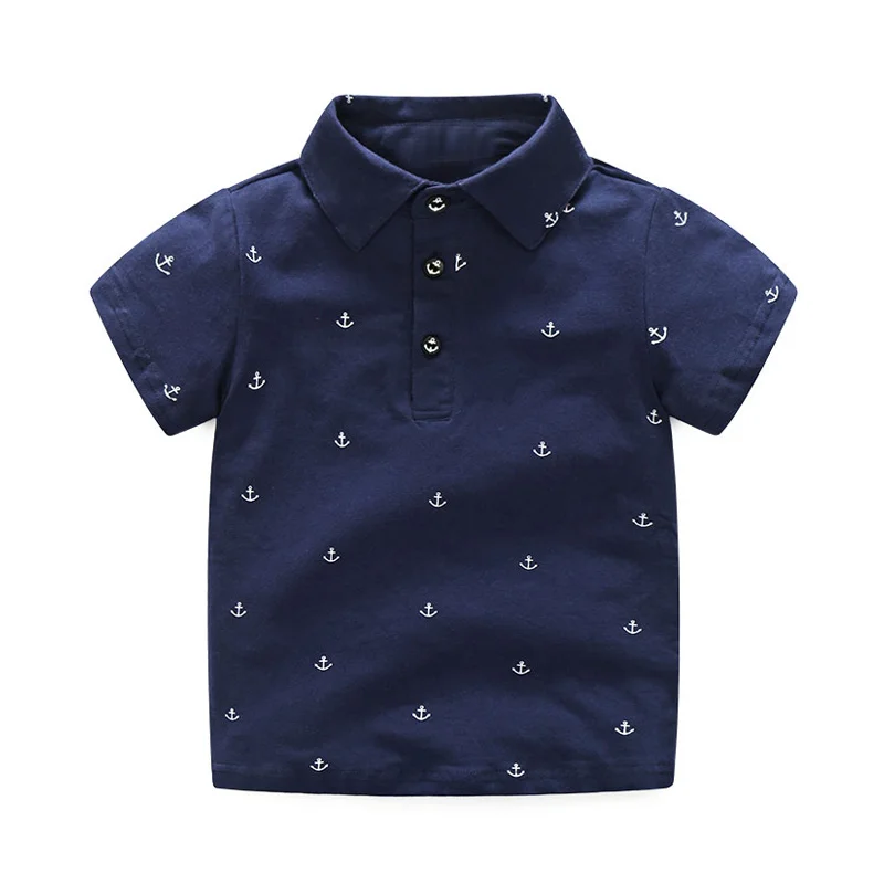 Conjunto de ropa de verano para niños, Polo de manga corta y pantalones cortos Vaqueros, 2 piezas