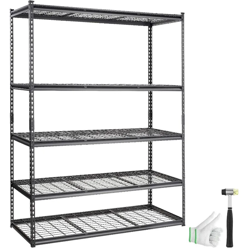 Storage Shelving Unit, 5-Tier Adjustable Storage Shelves, 60