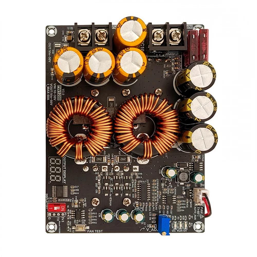 1200W 50A High-current Non-isolation Boost Power Supply Module Dual-inductor Audio Power Amplifier Dedicated Power Supply Board