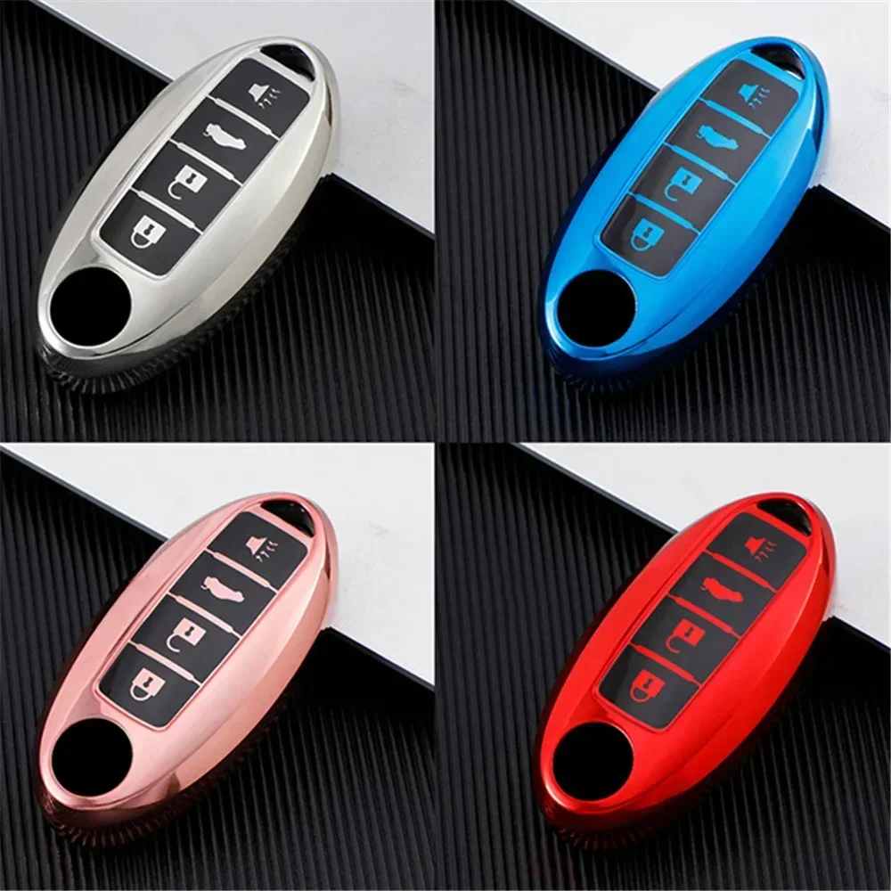 Car 4/5 Button Key Cover Case Shell for Nissan Qashqai X-Trail T31 T32 Juke J10 J11 Kicks Tiida Pathfinder Note for Infiniti