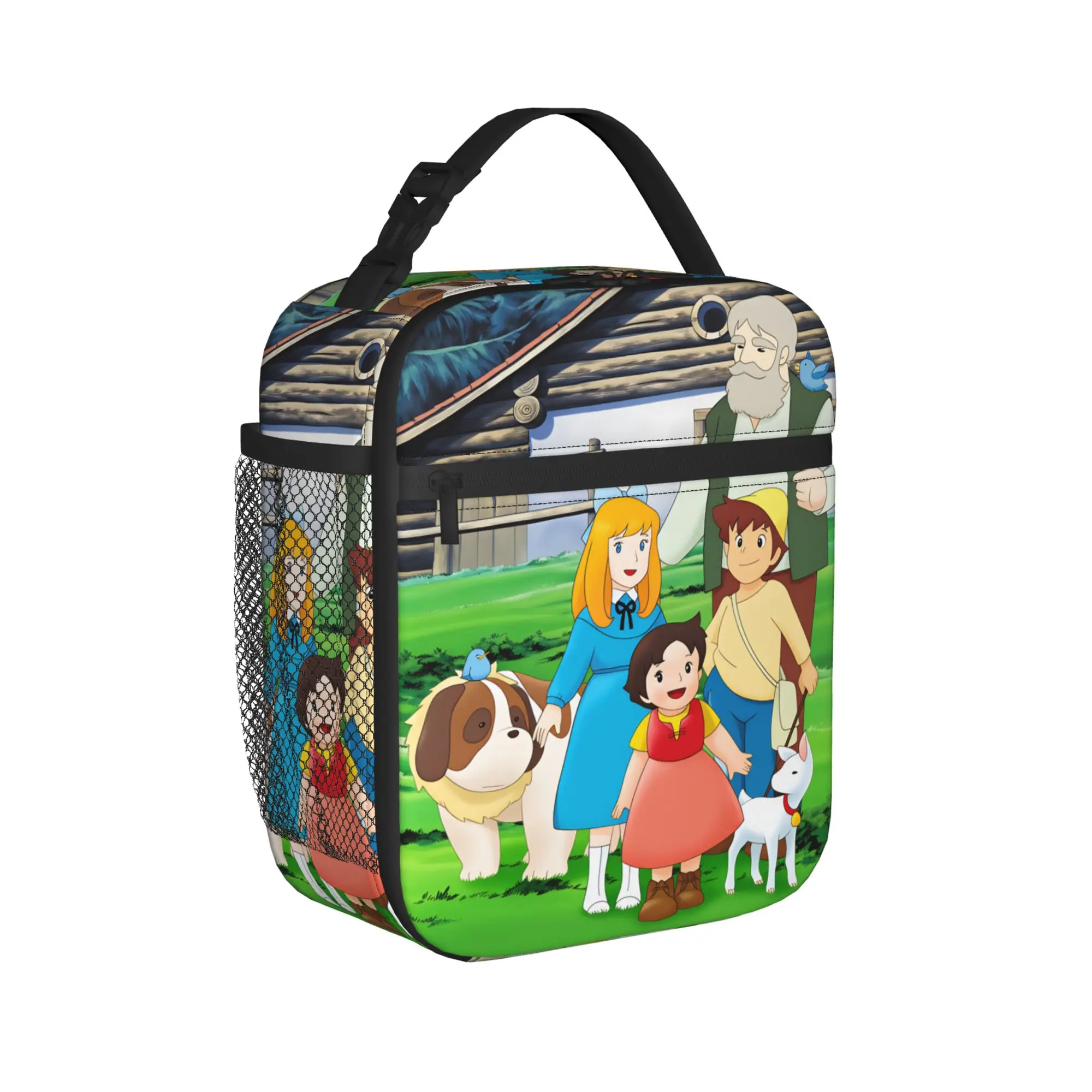 Happy Heidi Lunch Bag  Fun Lunch Box For Men Travel Portable Insulated Cooler Bag Waterproof Custom Thermal Lunch Bags