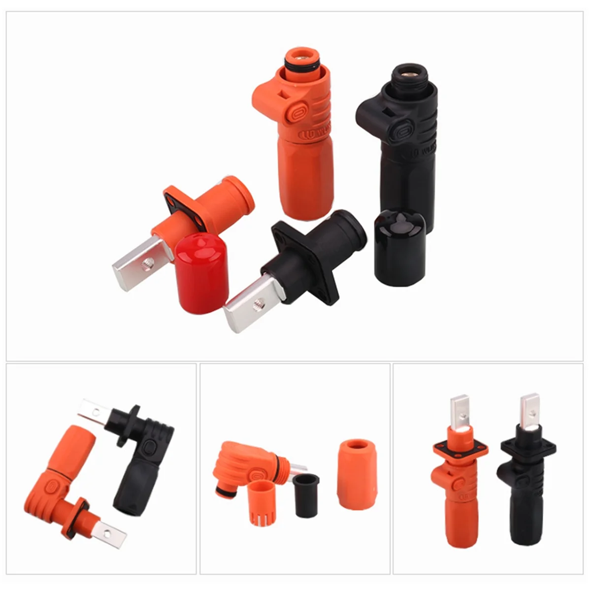NEW!! Battery Box Terminal Connector 200A Detachable Quick Plug Terminal Flame Retardant IP67 Single Core 200A Orange