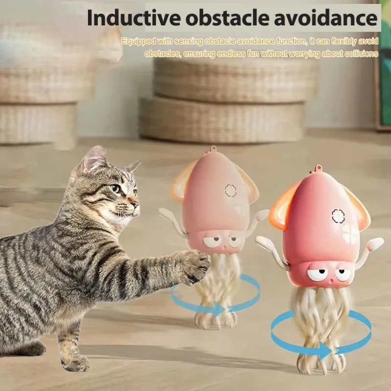 

Cat Supplies Interactive Cat Toy Electric Automatic Moving Dancing Octopus Sound and Light Toys for Cats Cat Accessories