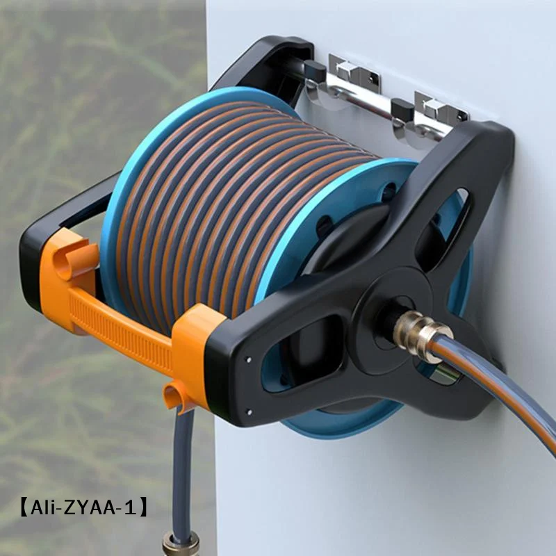【A】Galvanized Garden Hose Holder Wall Mount Sturdy Hose Reel Hangers Space Saving Storage For Outdoor Yard Use