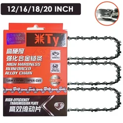 12/16/18/20 Inch Chains Oil Chainsaw Saws Blades 3/8LP,325LP,Right-Angle Chain Set Sharp Hard Steel Oil Chainsaws Parts