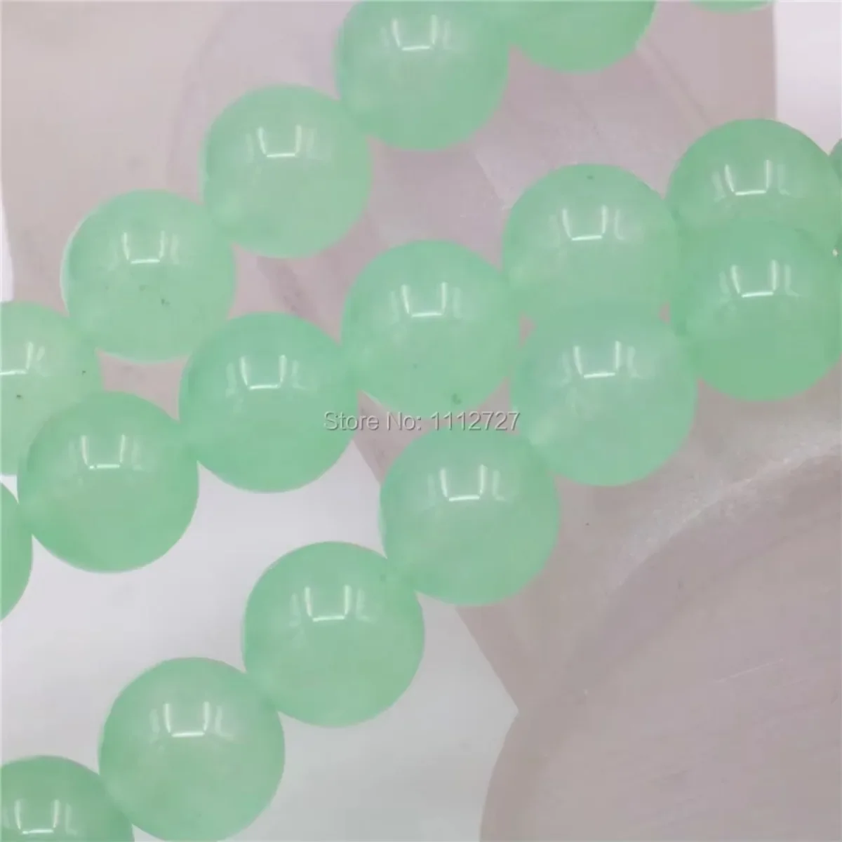 4-12mm Green Aventurine Jade Beads Crafts Loose DIY Semi Finished Stone Ball Women Jewelry Making 15inch Girls Christmas Gifts