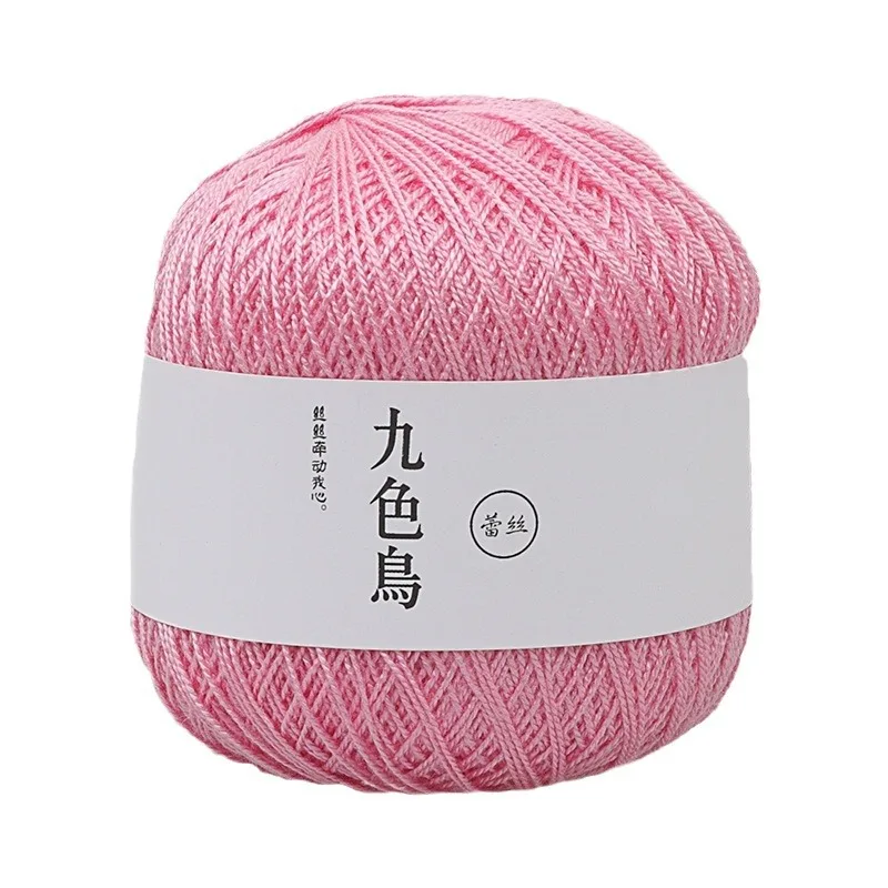 50g No.8 Lace Yarn DIY Woven Pure Cotton Summer Lace Thread Hand satin baby fine cotton thread crochet yarn