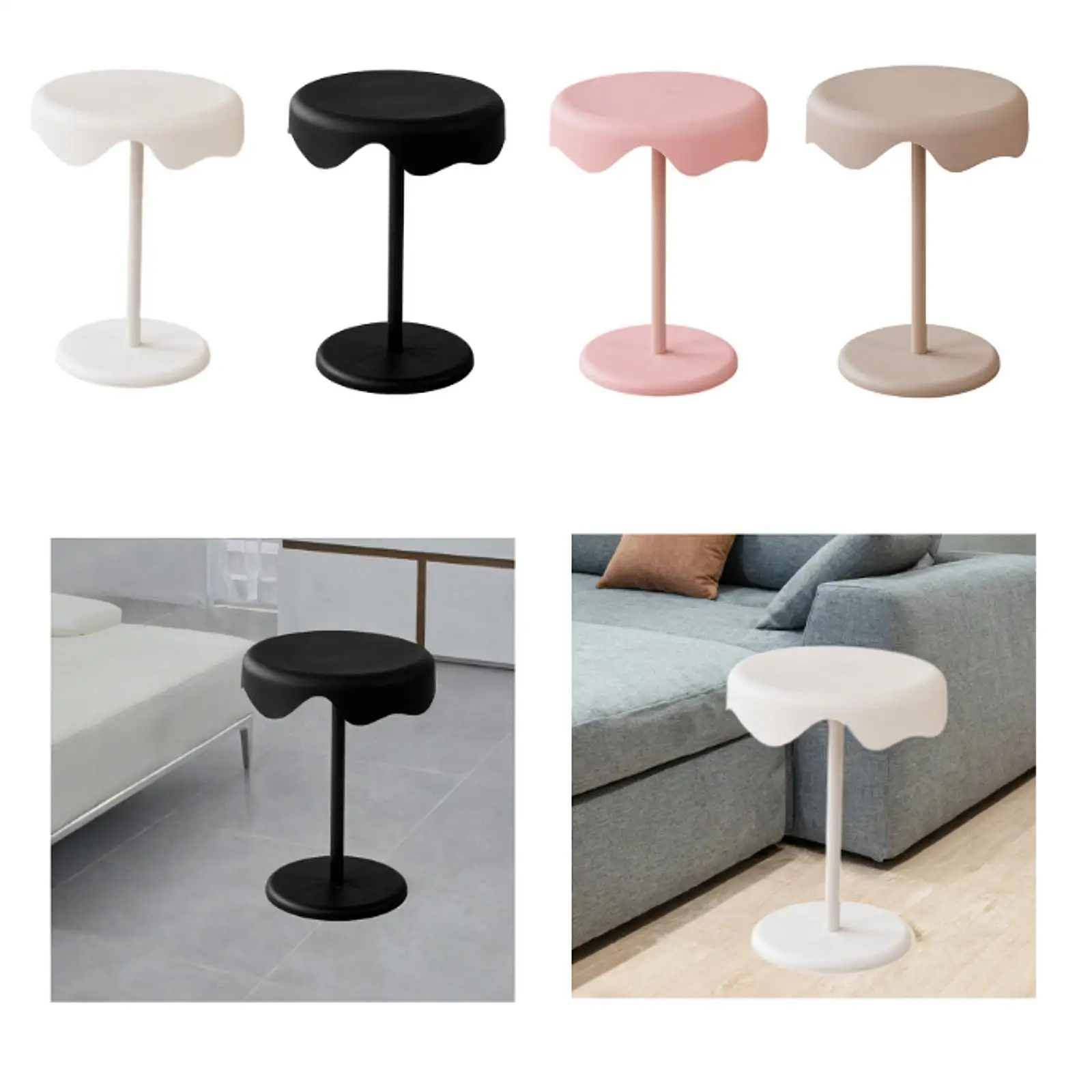 Side Table Coffee Table Bedside Table Modern Stable Base Martini Table Drink Table for Apartment Hotel Bedroom NightStand