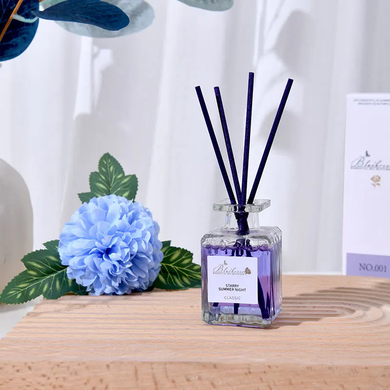 50ml Reed Diffuser Bottle with Essential Oil Lavender Osmanthus Peach Diffuser Sets Hotel Home Aromatherapy Air Fresh Fragrance