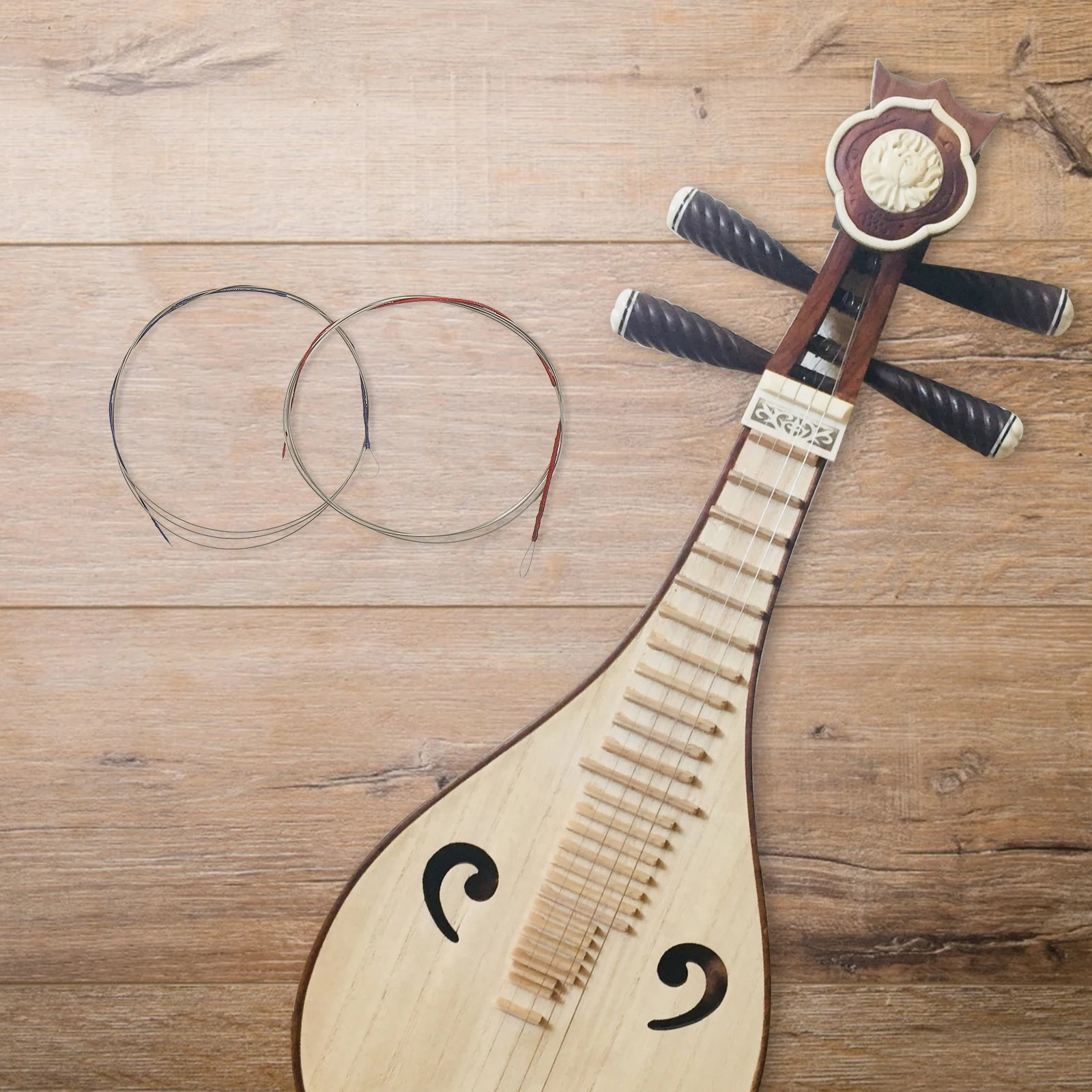 

4pcs Liuqin Strings Set High Quality Alloy Material Easy to Replace Use Liu-chin Instrument Strings Parts Accessories