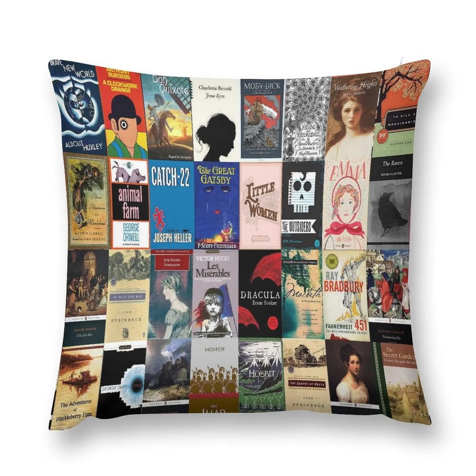 Classic Literature Book Covers Throw Pillow Custom Cushion Pillow Cases Sofa Cushions