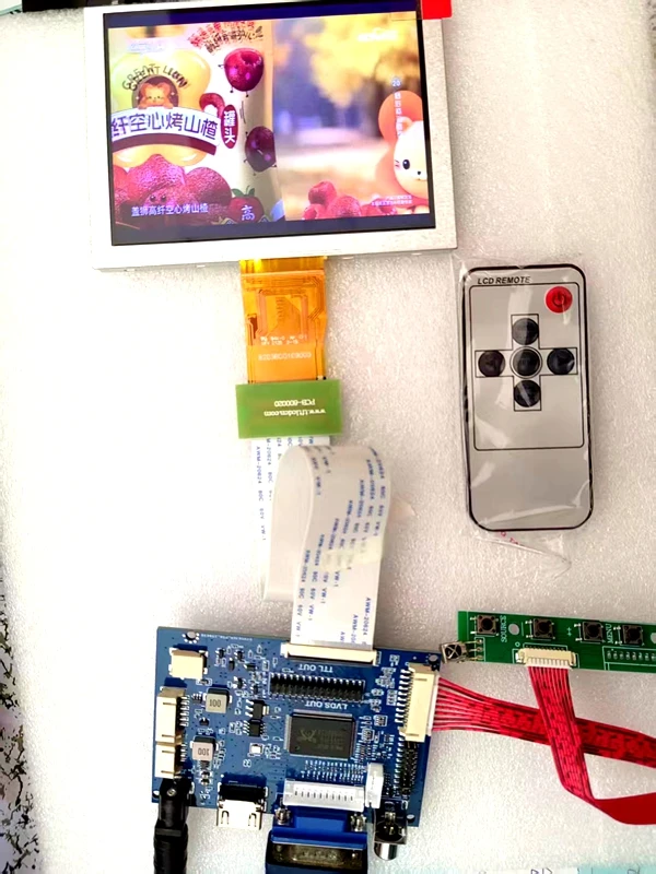 5 inch  LCD Screen Display Panel 640x480 ZJ050NA-08C with HDMI VGA AV LCD Controller Driver Board Work for 50Pin TTL LCD