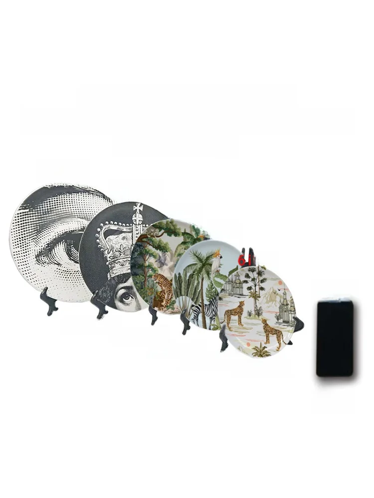 

Ele European Cerc Декоративная тарелка серии Украшения для дома Дисплей Образец тарелки для комнаты Di Ornament