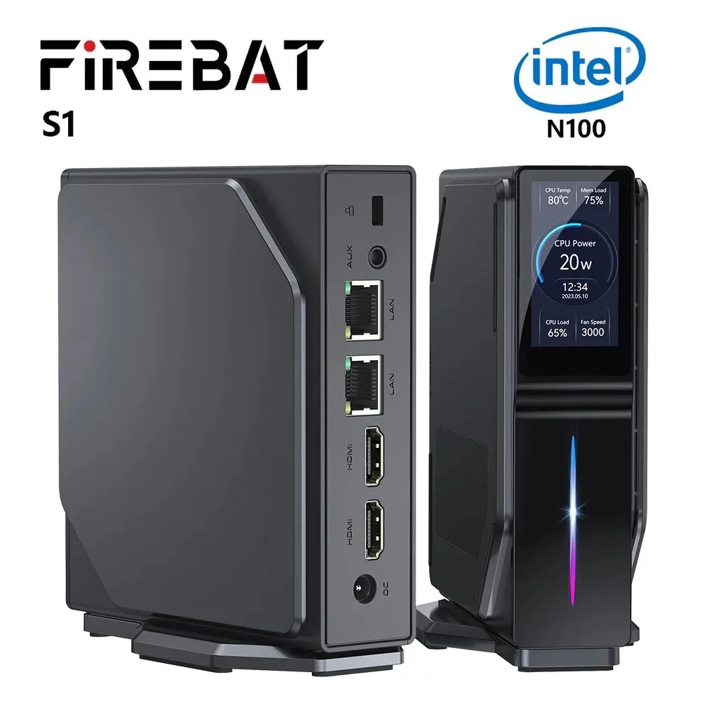 

FIREBAT Mini PC 12th N100 16GB 512GB DDR4 MiniPC WiFi5 BT4.2 Mini Computer