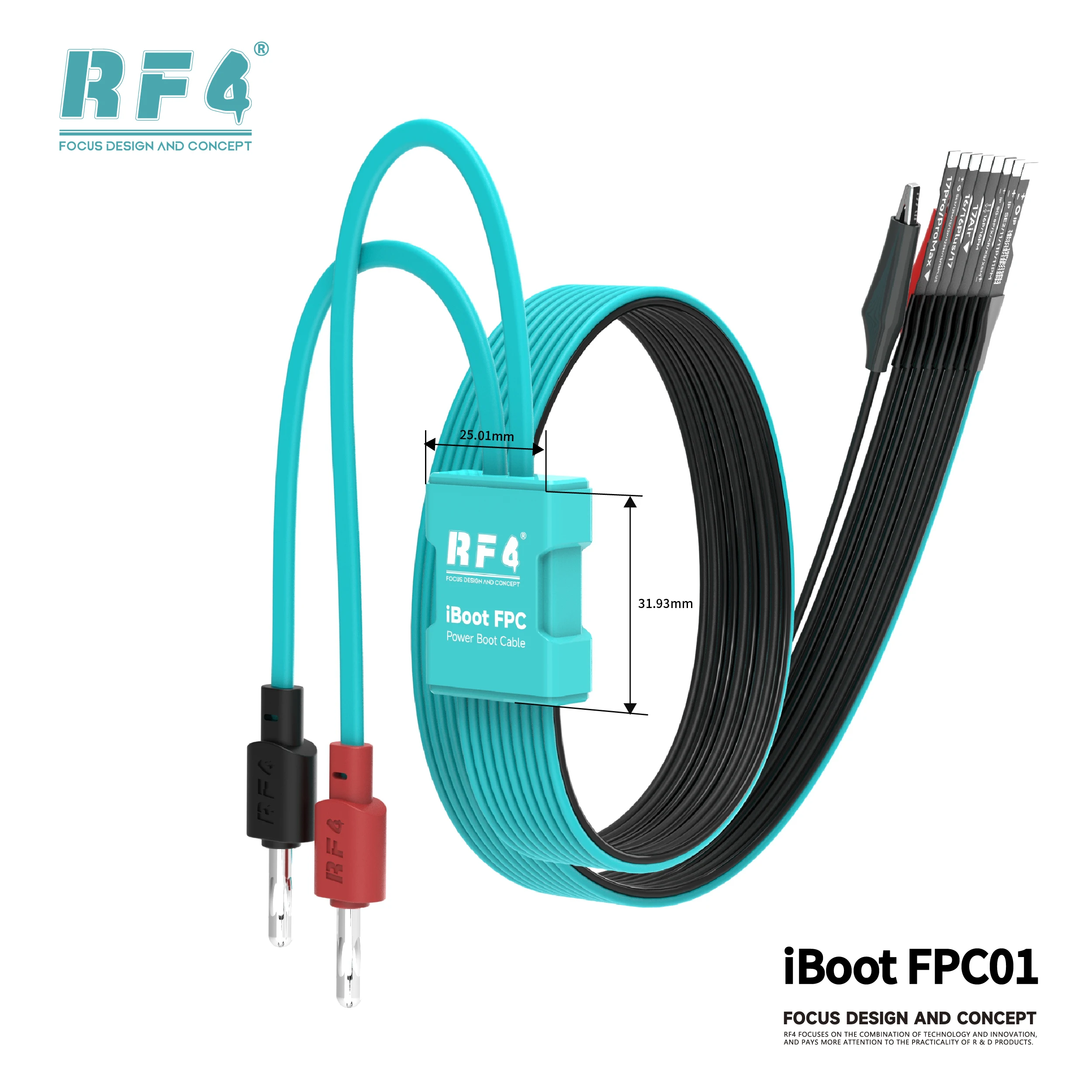 RF4 IBoot FPC01 Boot Power Supply Test Host Cable for iPhone 8-17 Pro Max Motherboard Repair One Button Power Cord Tools - view 5