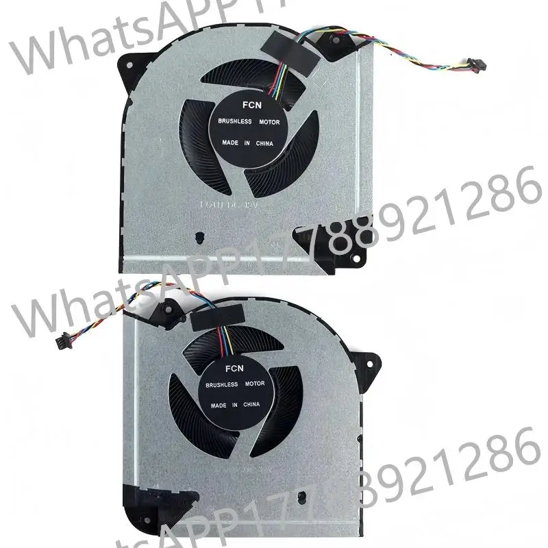 12V 6W Cooling Fan for ASUS ROG Strix G733CW Gaming Laptop Replacement CPU GPU Pair 4 Pin PWM 13NR0DB0P01011 FCN Part