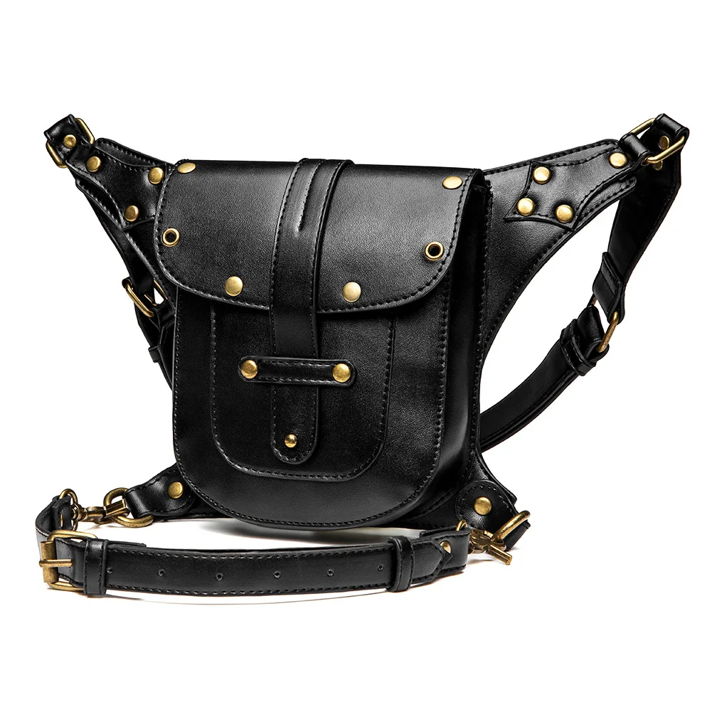 Halloween fashion trend single shoulder messenger bag female small bag punk tactical men's waist bag Fanny Pack Belt Bag Purse