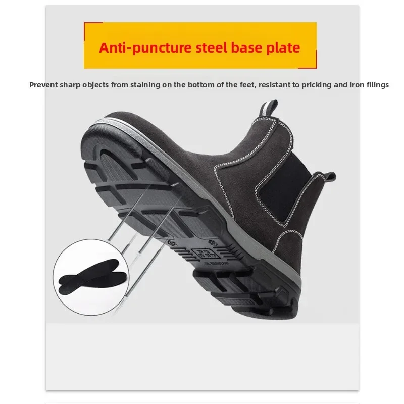 أحذية عمل خفيفة الوزن بمقدمة فولاذية قابلة للتنفس منسوجة ومريحة ومضادة للتحطيم ومضادة للثقب وحماية السلامة للعمل