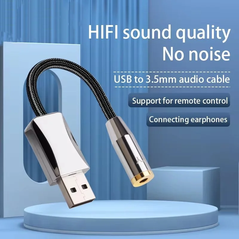 

USB To 3.5mm Extension Cable DAC Headphone Adapter For Xiaomi PS4/PS5 PC Laptop USB 3.5 Female External Sound Card Audio Cables