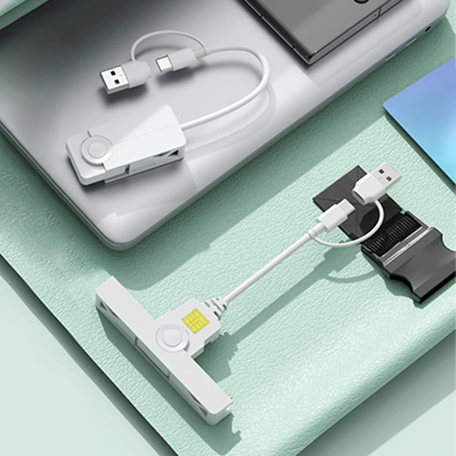 USB-C Fold CAC Reader Folding Tax Payment Cards Readers for Government ID AKO OWA DKO JKo