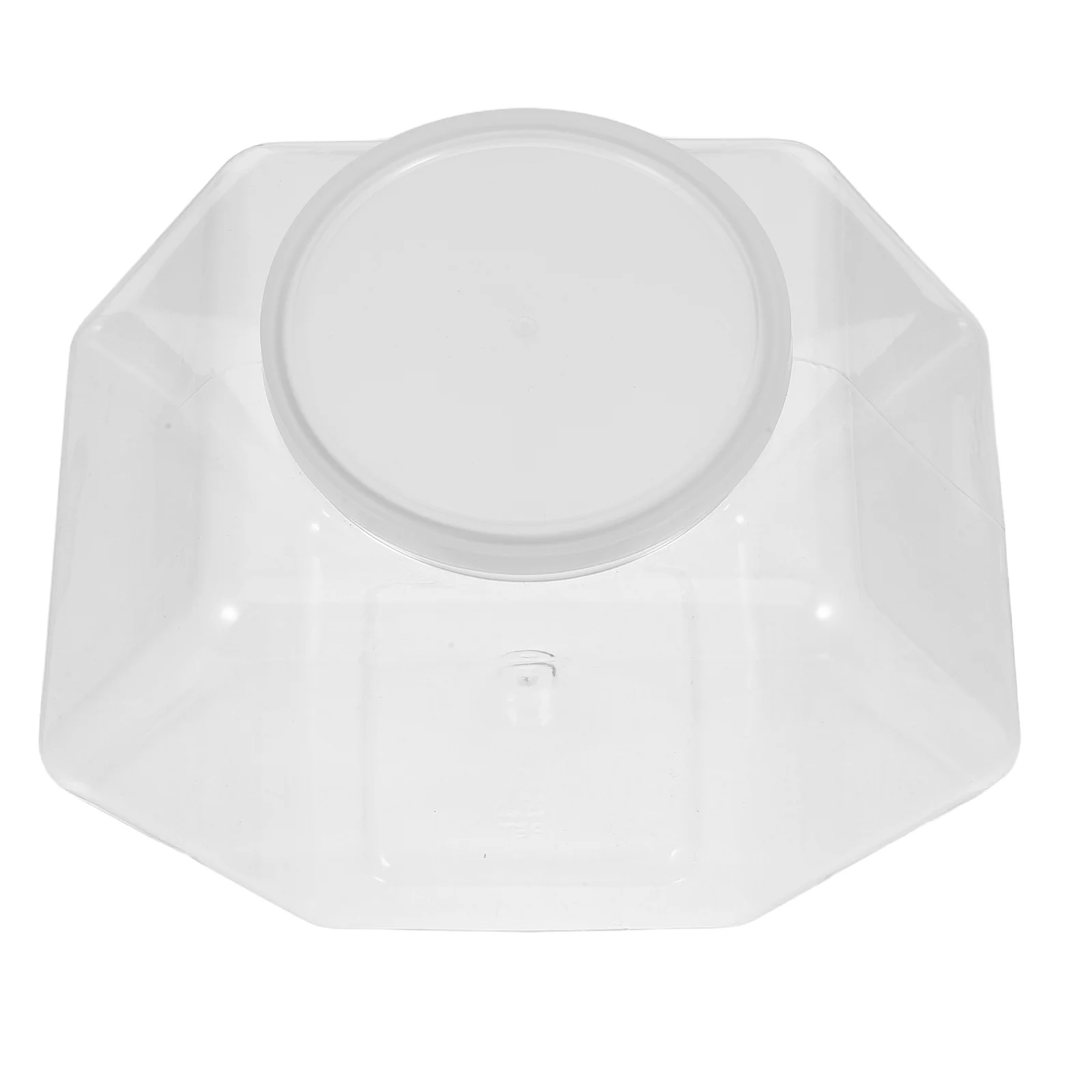 

Clear Plastic Candy Storage Jar Hexagon Design Large Capacity Twist Lid Lollipop Container Kitchen Display