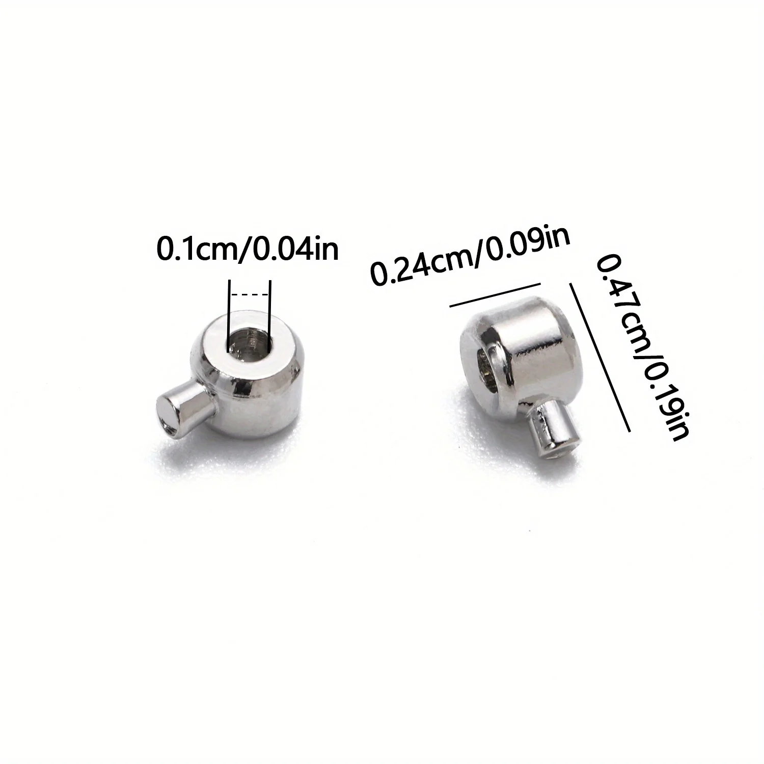 10Pcs 4x2mm Copper Positioning Stopper Spacers Crimp End Septum Beads for Jewelry Making DIY Necklace Bracelet Connector