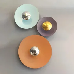 Nordic Round Led Wall Mounted Lamp for Hallway Aisel Bedroom Background Sconce Light Fixtures Circle Home Decoration Lighting