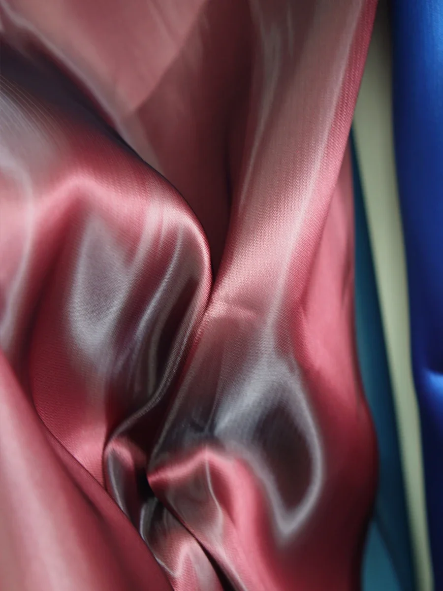 

Satin Fabric with High Luster Smooth Texture for High End Fashion Wedding Gowns Stage Performances Elegant DIY Sewing Material