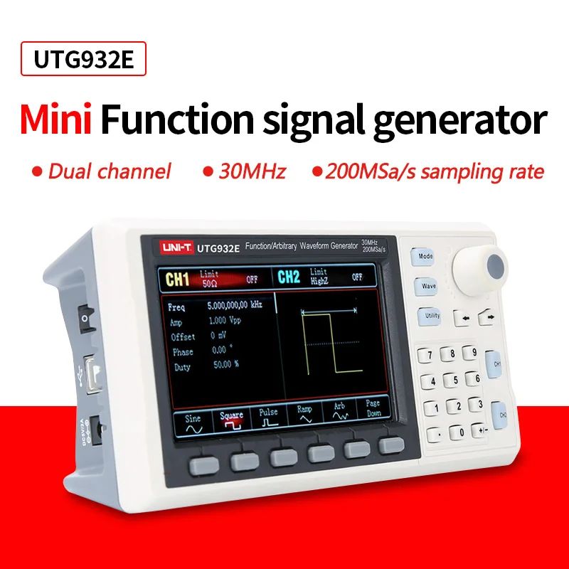 UNI-T UTG932E UTG962E Functie Signaalgenerator 30Mhz 60Mhz Dual Channel Frequentie Sinus Willekeurige Golfvorm Generator