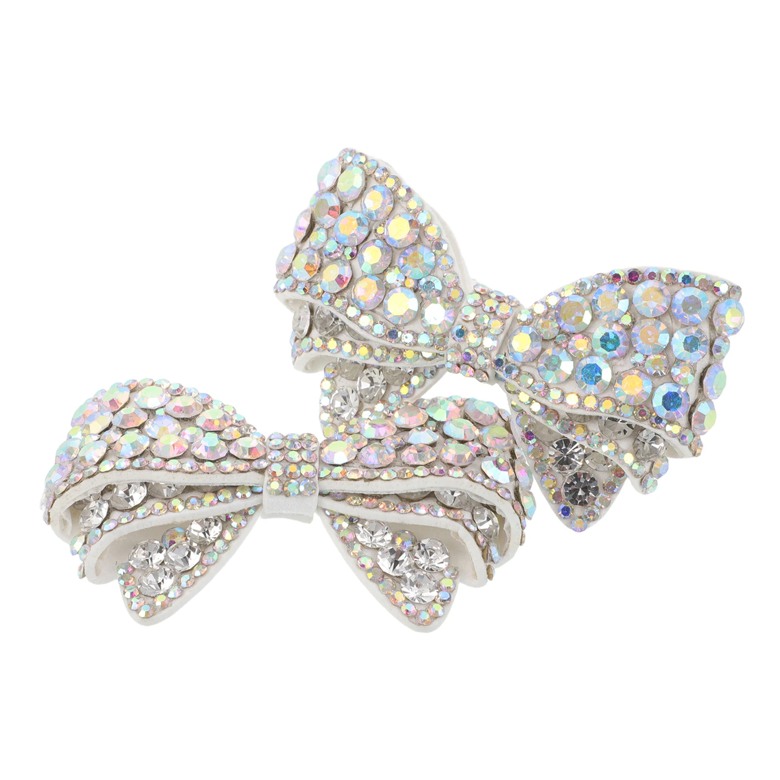 

2 Pcs Rhinestone Butterfly Shoe Flower Children's Shoes Detachable Bowknot Buckles Miss