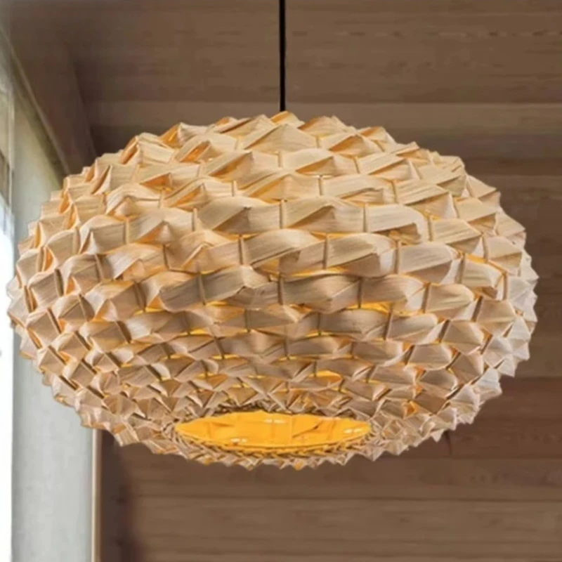 

35cm Custom Modern Farmhouse Pasadena Rattan Pendant Light Boho Woven Rattan Lamp Shade MidCentury Modern for Living Dining Room
