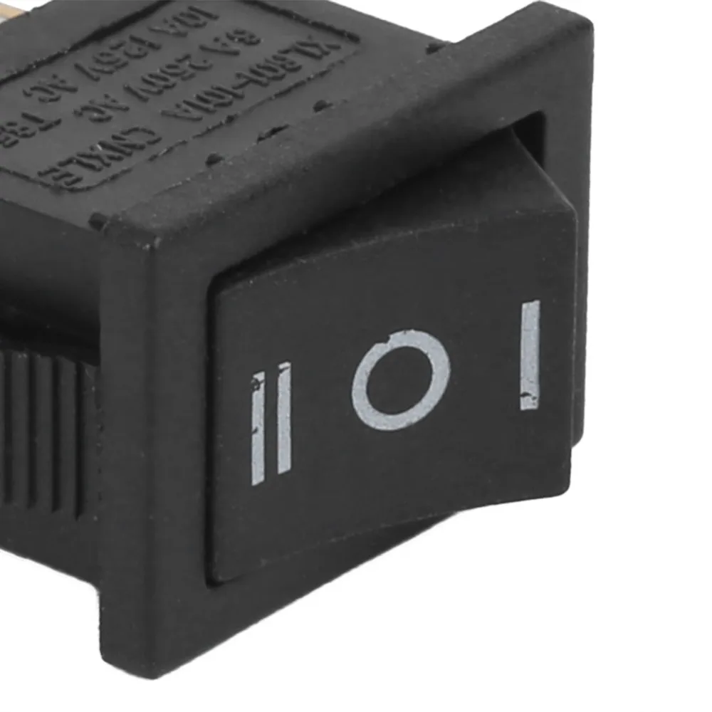 

10Pcs KCD1 Mini Rocker Switch 3 Pin 3 Position Black Boat Rocker Switch 6A250V 10A125V Square Toggle ON-OFF-ON Home Appliances