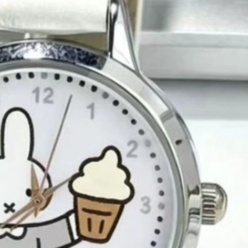 Cartoon Kawaii New Style Watch Sweet Girl Look At The Time Quartz Watch Give Gifts Student Fashion Versatile Good Looks Miffy