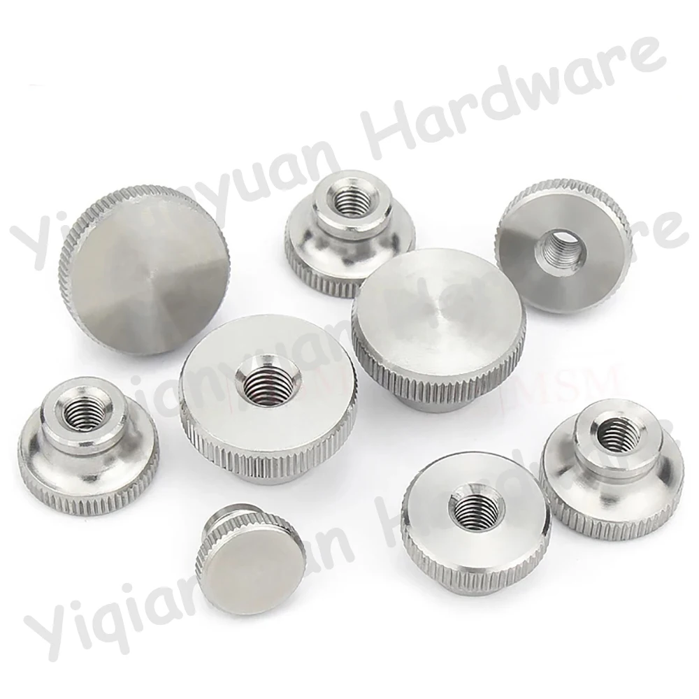 Yiqianyuan GB806 M12 1/4 3/8 5/16 UNC SUS304 الفولاذ المقاوم للصدأ مخرش الإبهام المكسرات ثقب أعمى من خلال ثقب أجزاء طابعات ثلاثية الأبعاد