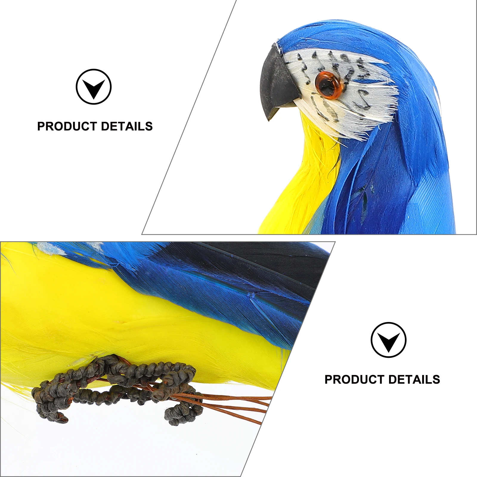 

1Pcs Artificial Parrot Bird Ornament Realistic Garden Decorative Bird Delicate Craft for Wedding Home Outdoor Scene Decoration