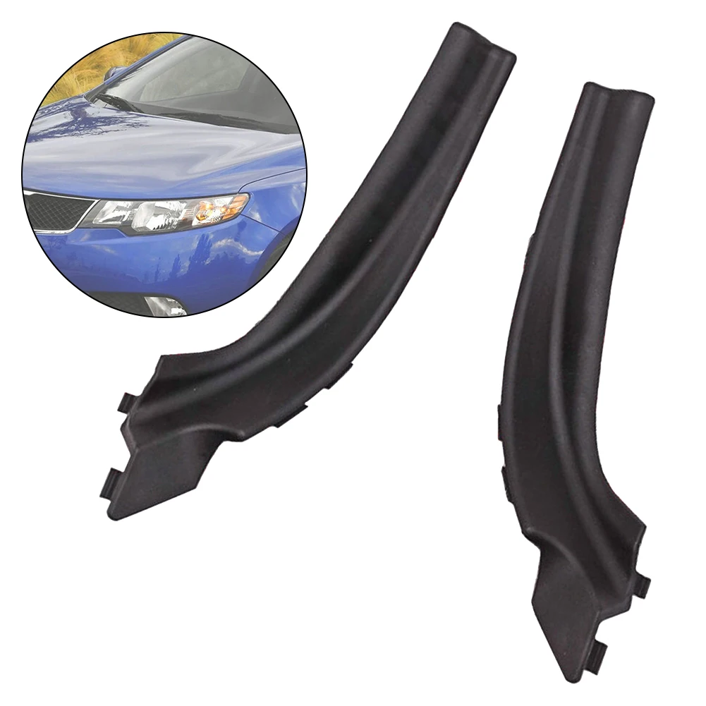 2pcs Car Windshield Wiper Cowl Cover Extension Cover Trim L+R 861531M050,861541M050 ABS For Kia Forte 2010-2013 Accessories