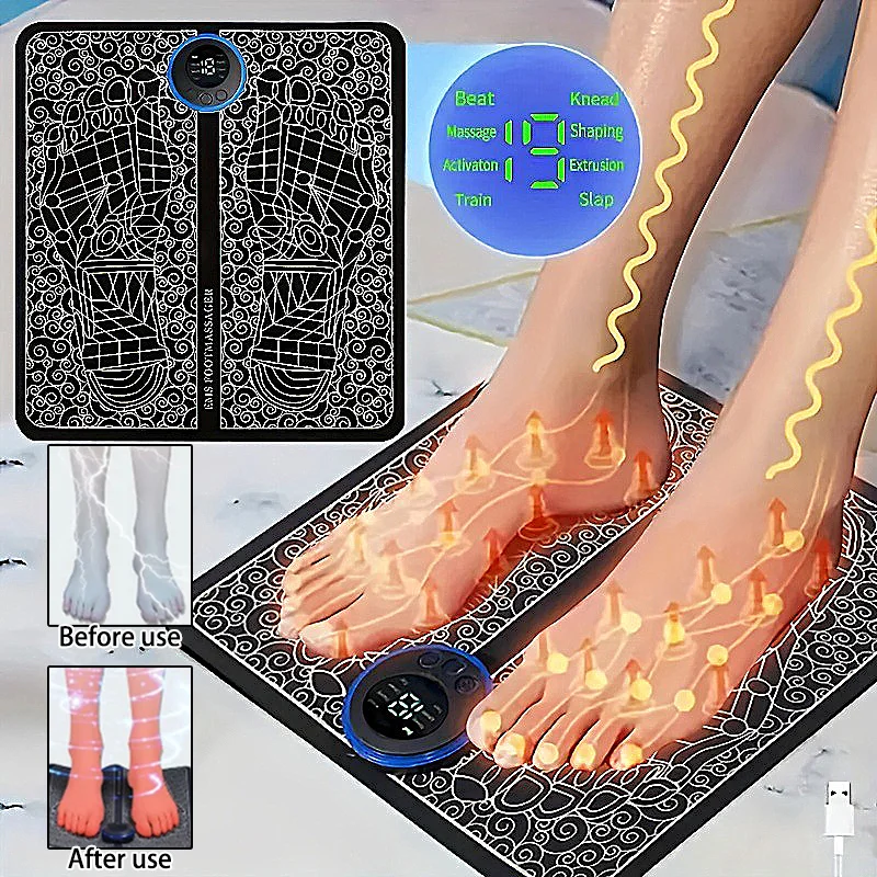 

Foot Massager Rechargeable Massage Pad Foot Relaxation Pad Electric Foot Massage Tools Promote Blood Circulation