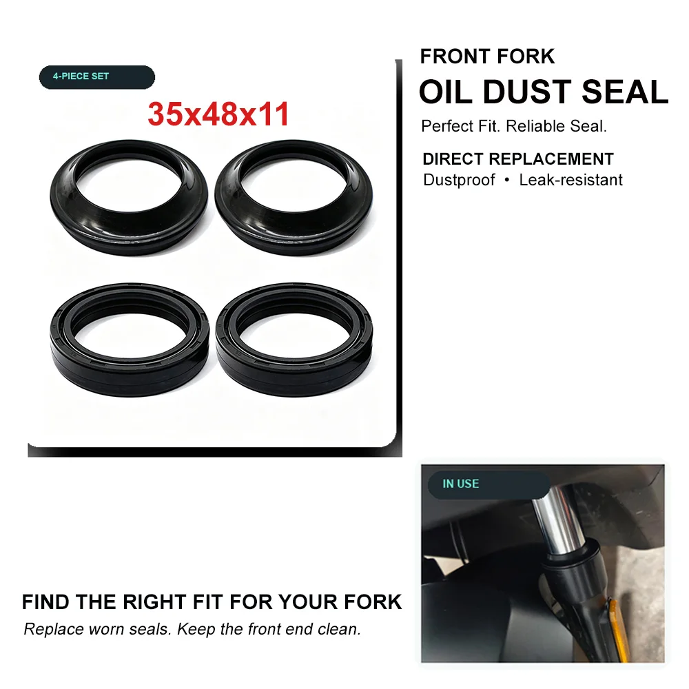 35x48x11 35 48 11 Front Fork Dust Cover Oil Seal For Aprilia Atlantic 125 200 250 500 Leonardo 125 Scarabeo 125 200
