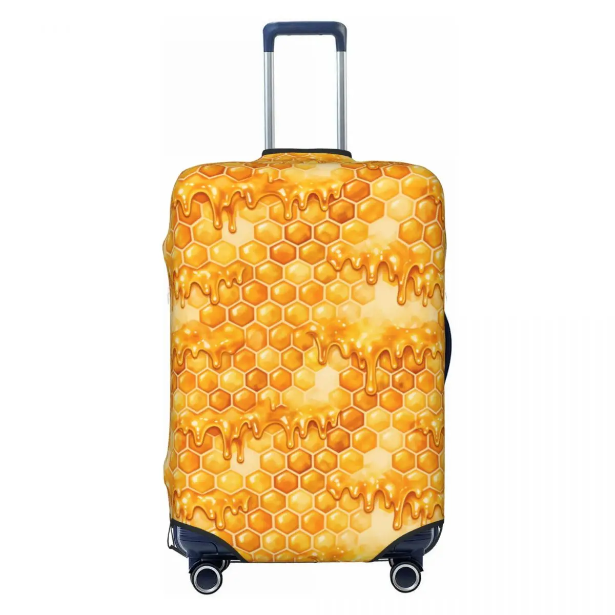 Custom Dripping Honeycomb Watercolor Pattern Luggage Cover Protector Funny Travel Suitcase Covers for 18-32 Inch