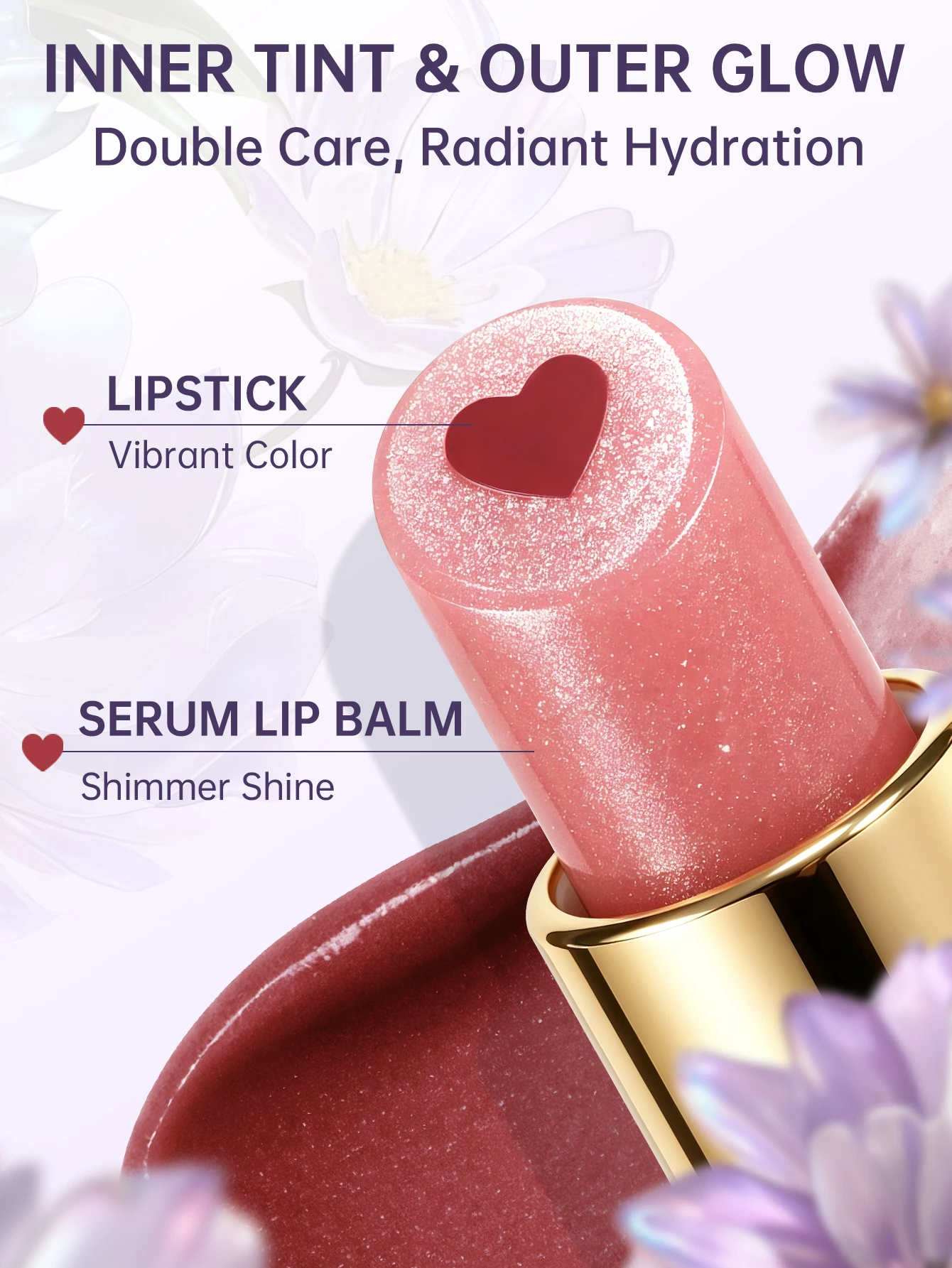 CATKIN Whiffle Dance Tinted Lip Balm Solid Lip Gloss Moisturizing Watery Colored Jelly Love Long-lasting view 4